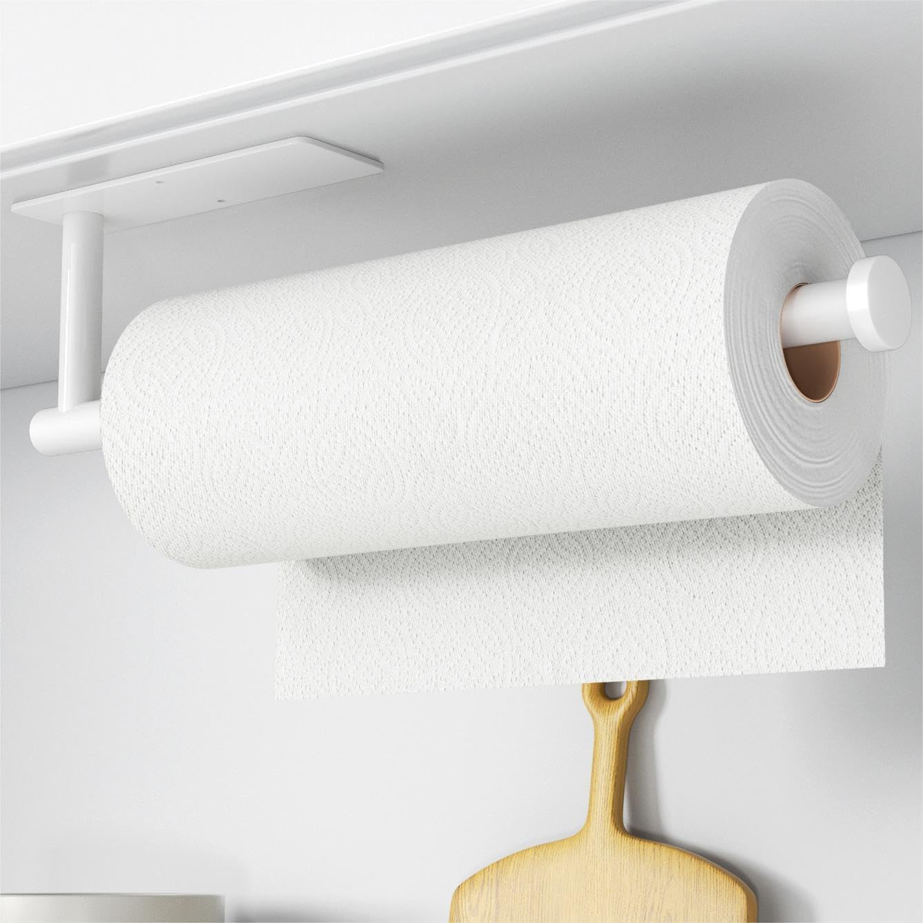 61zK+YKA84L._AC_SL1339_ Tissue holder, self-adhesive or drill-hole type, white, 1 piece per pack - Image 1